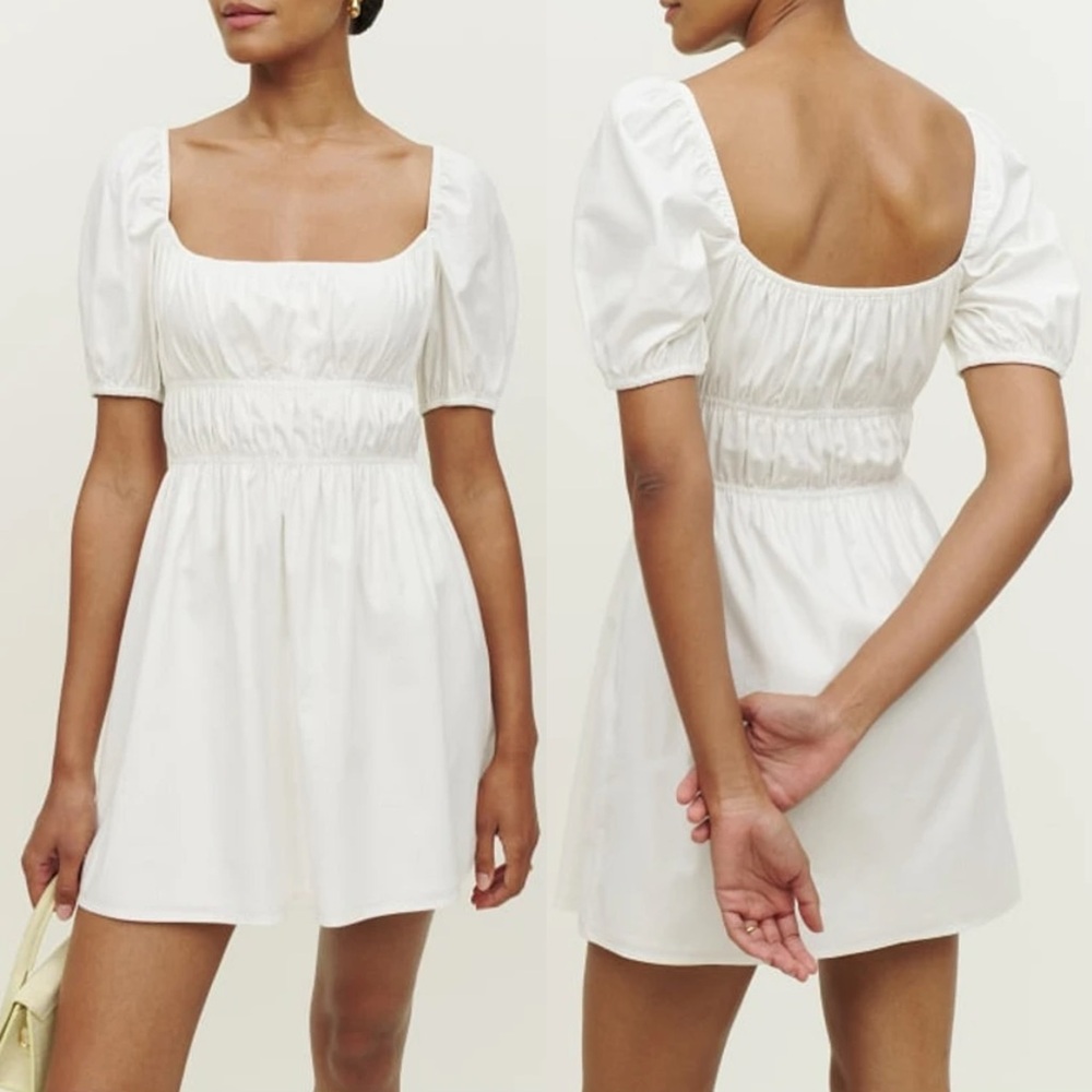 Reformation Woods Babydoll Peasant Dress Size L